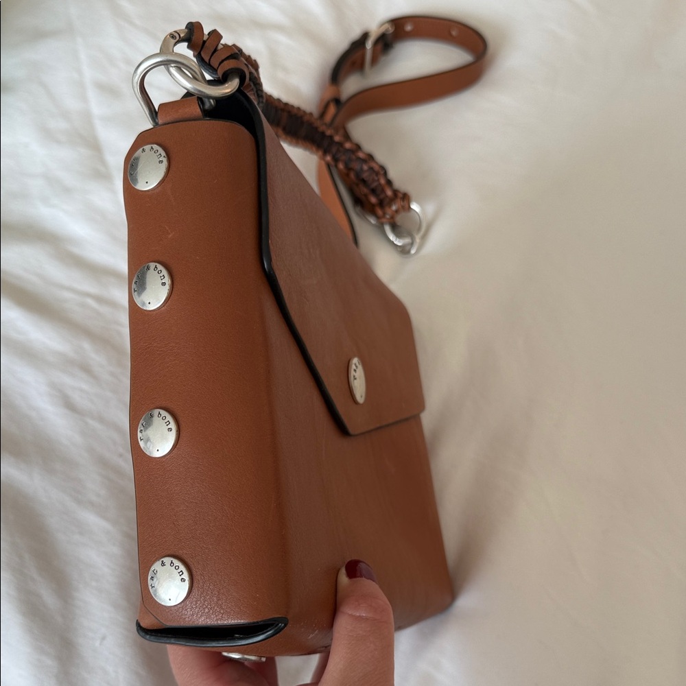 rag & bone Tan Leather Braided-Strap Crossbody - Picture 4 of 5
